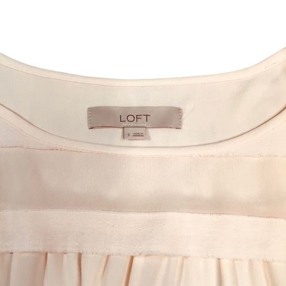 LOFT - Semi Sheer Light Apricot Long Sleeve Blouse - S (Fits like A Medium) - Picture 13 of 16
